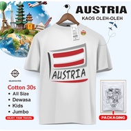 AUSTRIA T-SHIRT BY OUTSIDE NEGRI SOUVENIR PREMIUM GIFT 30s COTTON MATERIAL WINA CLOTHES merchandise