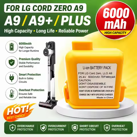 20265000mAh LG Cordzero A9 Vacuum Cleaner Battery A9+ A9Plus A9M A9MASTER2X A9MULT12X A9PETNBED A9MU