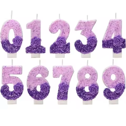 Flower Candle And Holders Birthday Memories Decoration Candles Girl Boy Number Wedding Decorations I