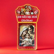 Catholic calendar block - Super large calendar block 19x29cm NS115 suitable as Tet gifts, Catholic g