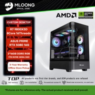 MLOONG Custom Deep Learning/Pro Design/Office/DesktopPC Gaming PC | R7 9800X3D ASUS RTX 5080 16G