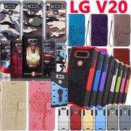 LG V20 V30 leather case cover Screen Protector tempered glass PU case for LG V20 CASING COVER