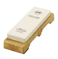 KING G-1 NO.8000 GOLD Finishing Stone Sharpening Stone With Base (JAPAN)
