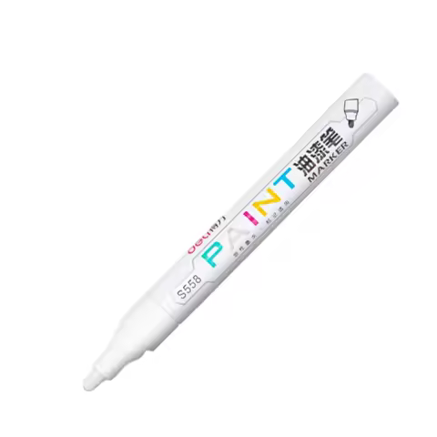 Deli S558 tombstone tracing pen white 1 touch-up paint pen Stone tablet writing Fill lacquer pen tom