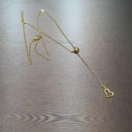 22K / 916 Gold Heart Adjustable Necklace Length