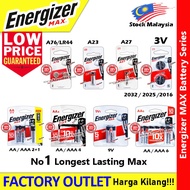 Energizer Max A76 LR44 A23 ECR2032 3V E92 AAA E91 AA CR2032 3V 6LF22 9V 522 2032 Battery