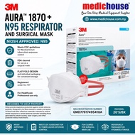 3M 1870 N95 Respirator | NIOSH Approved | Disposable Respirator Mask | 3M Aura