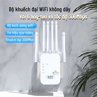 WiFi Extender, Wireless WiFi Amplifier with 6 Antennas and 300Mbps Speed.