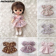 ANGINGBAOGP Handmade Printed Dresses for 1/12BJD Dolls For 1/11OB11 Dolls For BJD Dolls Doll Skirt C