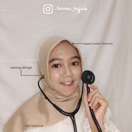 Fovea hijab/ stethoscope hijab/ ear hole hijab/ voal rectangle