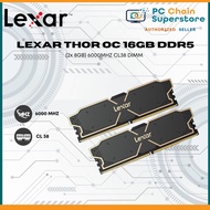 LEXAR THOR OC 16GB (2X8GB) DDR5 6000MHZ CL38 DIMM MEMORY RAM (LD5U08G60C38LG-RGD)