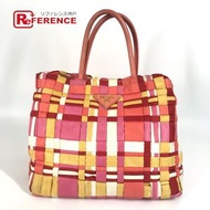 PRADA 編織標誌三角形標誌三角形Plate手提包