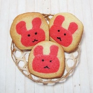 JMI 手作烘焙坊 草莓兔兔造型手工餅乾(共10片 5小包)