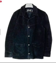 schott 麂皮黑色大衣 USA40號