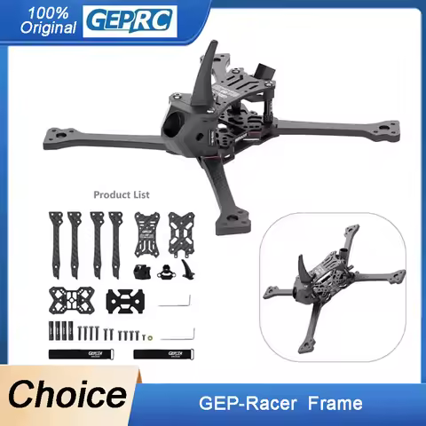 GEPRC GEP-Racer FPV Frame Kit - X Structure 5Inch 208MM Wheelbase Compatible with HDZero HD VTX for 
