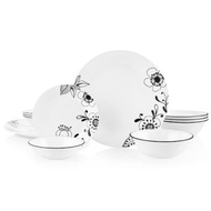 (16pcs) CORELLE DINNERWARE SET INKED POPPY / CORELLE DINNER SET