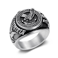 Philippine Eagles vòng thép không gỉ cứng mạ vàng bullring cho ăn Kích thước 5-10