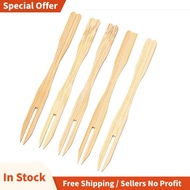 500Pcs Bamboo Appetizer Forks, 3.5 Inch Mini Bamboo Forks ,Disposable Wooden Forks, Small Fruit Food