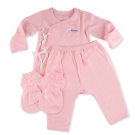 FIFFY BAJU BAYI NEWBORN LONG SLEEVE SUIT + MITTENS & BOOTIES (1320005)
