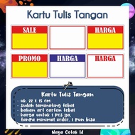 Handwriting Card size 6 x 4 cm