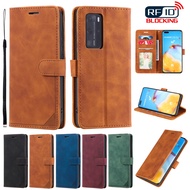 Flip Case for Huawei P20 P30 P40 Pro Nova 7i 3e 4e Honor 9 10 20 Lite Leather Cover Wallet With Card Slots Photo Holder Soft TPU Strap Stand Mobile Phone Covers Cases Casing