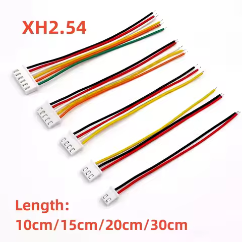 10pcs XH2.54 Electronic Wire Single Head Tin Plated Connecting Wire 10cm/15cm/20cm/30CM XH 2.54mm Pi
