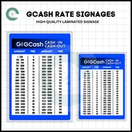 ☽ GCASH Rate Signage l GCASH Rate Sing | Laminated Signage | Signage