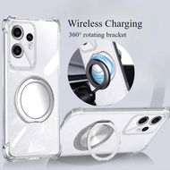 Case For Nothing CMF Phone 2Pro Magnetic Transparent Airbag 360° Rotating Bracket TPU Anti-fall Cove