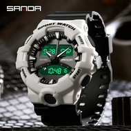 SANDA Chronograph Luminous Dual Display LED Digital Men's Watch 3130-2