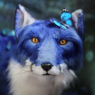 Fox realistic plush toy. Ooak doll. Art doll animalal