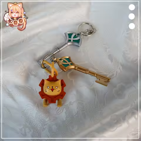 Anime Game Cosplay Alhaitham Kaveh Resin Key Pendant Cute Little Lion Collection Gifts Costume Props