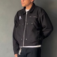 Men's Black Boxy Work Jacket / Boxy Fit Work Jacket / Crop Work Jacket / Men's Work Jacket