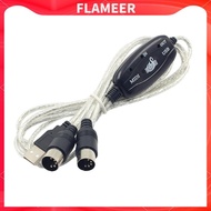 MIDI to USB Interface Cable Cord Converter PC to Music Keyboard Instrument