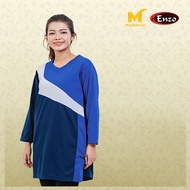 Muslimah Tshirt / Long Blouse / Color Block Muslimah - ENZO 8089