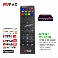 EVPAD TV Remote Control  Compatible with EPLAY 3R/ EVPAD 3S/MY/5S/5P TV  Player