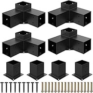 JEXALINE Pergola Kit for 4"x4" Lumber, Heavy Duty Pergola Brackets with 3-Way & 4-Way Corner Bracket