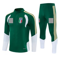 2026 ITA Sweatshirt Man Long Sleeves Tracksuits Green Sportswear + Long Pants