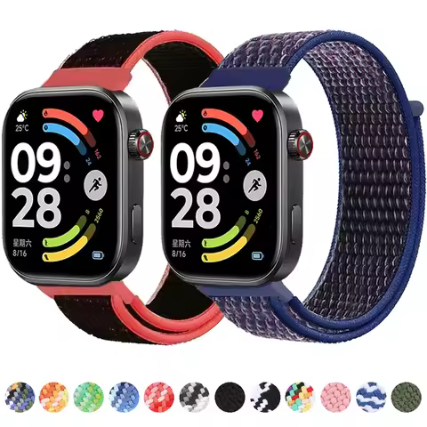 Adjustable Nylon Strap for Xiaomi Redmi Watch 6 5 4/Mi Band 9 Pro Original Replaceable Bracelet for 