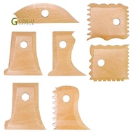 7 Pcs Wooden Pottery Trimming Tools Pottery Trimming Tools Multishape Pottery Profile Rib Bundle Foo