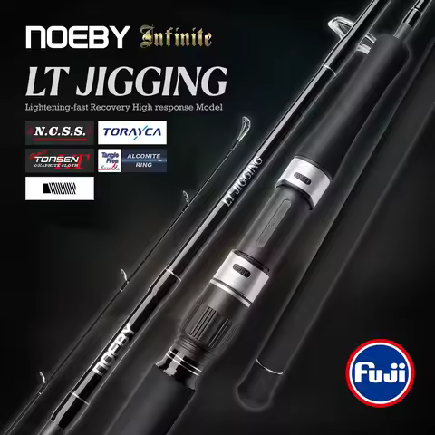 Noeby 1.91m M MLVertical Jigging Fishing Rod Fuji Guides Lure 200g 2 Section Spinning Jigging Rods f