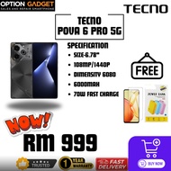 Tecno Pova 6 Pro 5G | (12+12GB) RAM + 256GB ROM | 6000mAh 70W Ultra-Charge | Mediatek Dimensity 6080