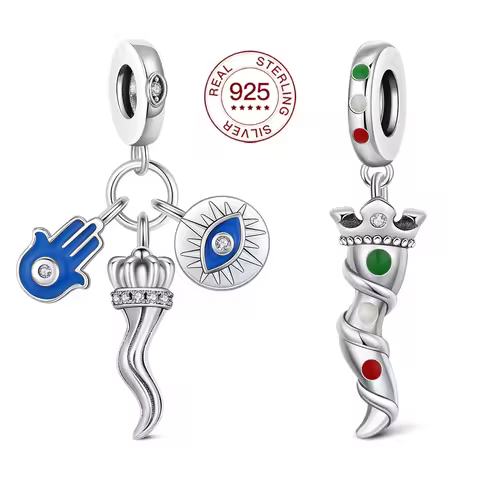 2025 Hot 925 Sterling Silver Charm Classic Cape Italy Creative Pendant Fit Bracelet Diy For Women Da