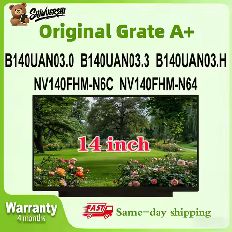 Original New A+ 14 inch Slim Laptop Lcd Screen Panel B140UAN03.0 B140UAN03.3 B140UAN03.H NV140FHM N6