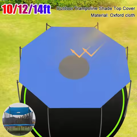 10/12/14ft Trampolines Sunshade Accessories Anti-UV Trampoline Roof Trampoline Sun Shade Cover for O