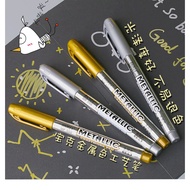 1.5mm Gold Silver Black Cardboard Markers Fire Paint Stamp Coloring, Event Signature Metal Paint Pen