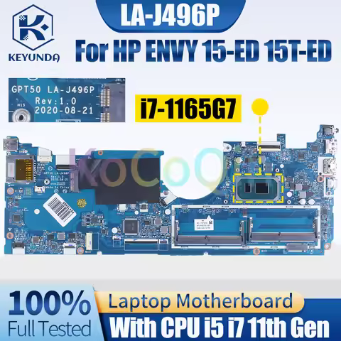 LA-J496P For HP ENVY 15-ED 15T-ED Notebook Mainboard i5-1135G7 i7-1165G7 M20703-501 M20700-601 Lapto