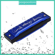 poo Blues Harmonica Key-of-C 10 Holes 20 Tones Harmonica Professional Mouth Organ for Adults Beginners and Students