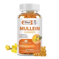 Alliwise Mullein Gummies สารสกัดจากใบมัลลีน สําหรับทําความสะอาดปอด ระบบทางเดินหายใจ อาหารเสริม Mulle