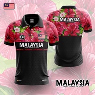 2023 DESIGN BAJU MALAYSIA BUNGA Sublimation Tshirt Polo Baju Jersey Sublimation | ShortSleeve