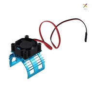 For  A959-B 144001 124019 RC Car Aluminum Alloy Motor Heatsink Cover with Cooling Fan for 540 550 36